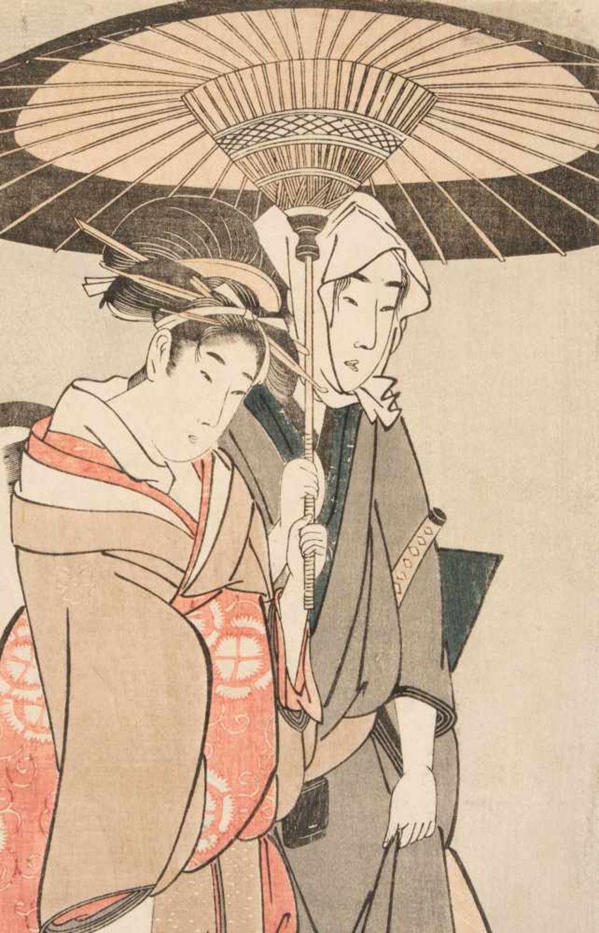 Lot: 3 HolzschnitteKunisada Toyokuni III (1786–1864), Schauspielerportait. / Utamaro (1753–1806), " - Bild 14 aus 17