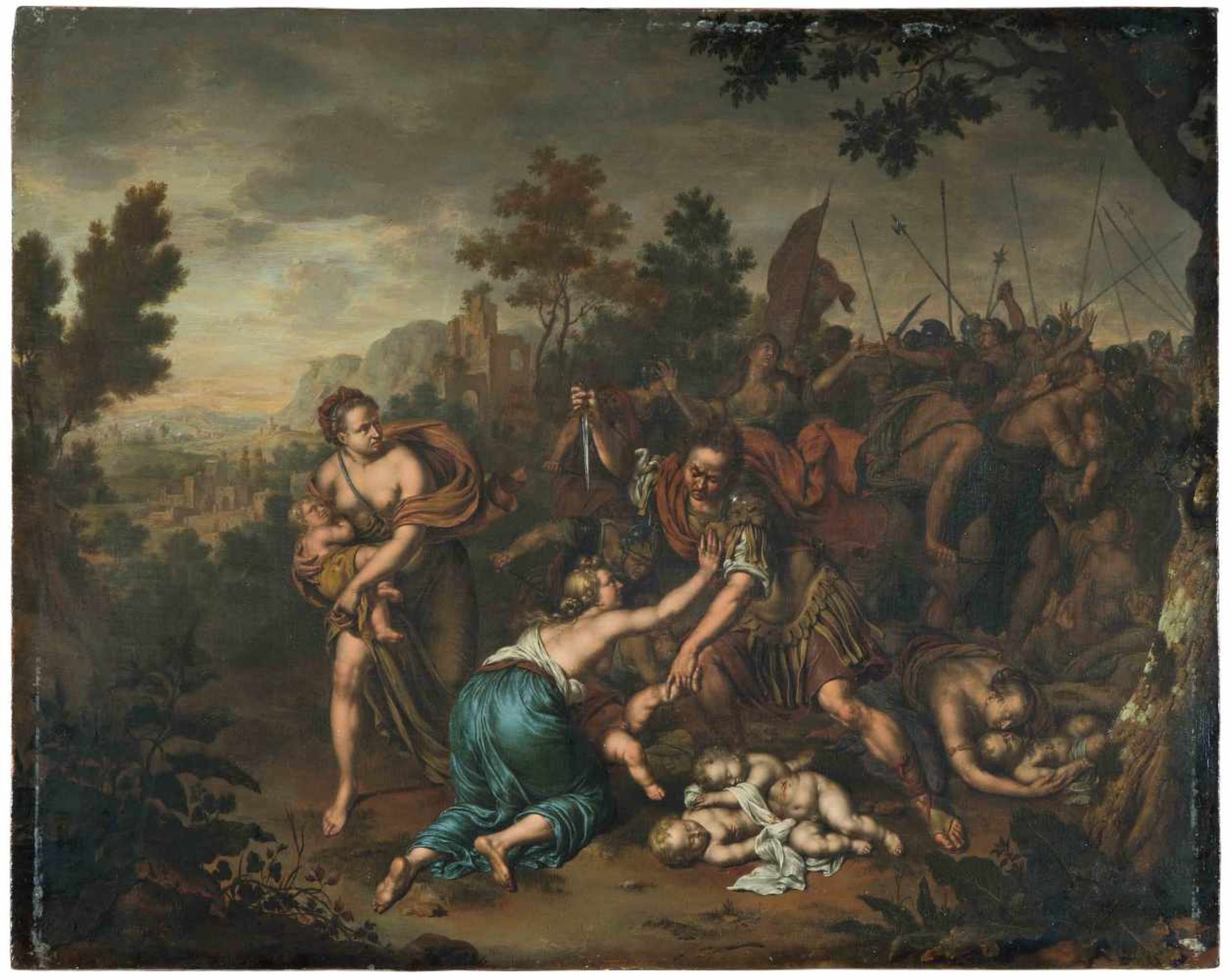 Mieris, Willem van(1662 Leiden 1747)Der Kindermord zu Bethlehem. Wohl 1696. Öl auf Holz. Unten links - Bild 2 aus 11