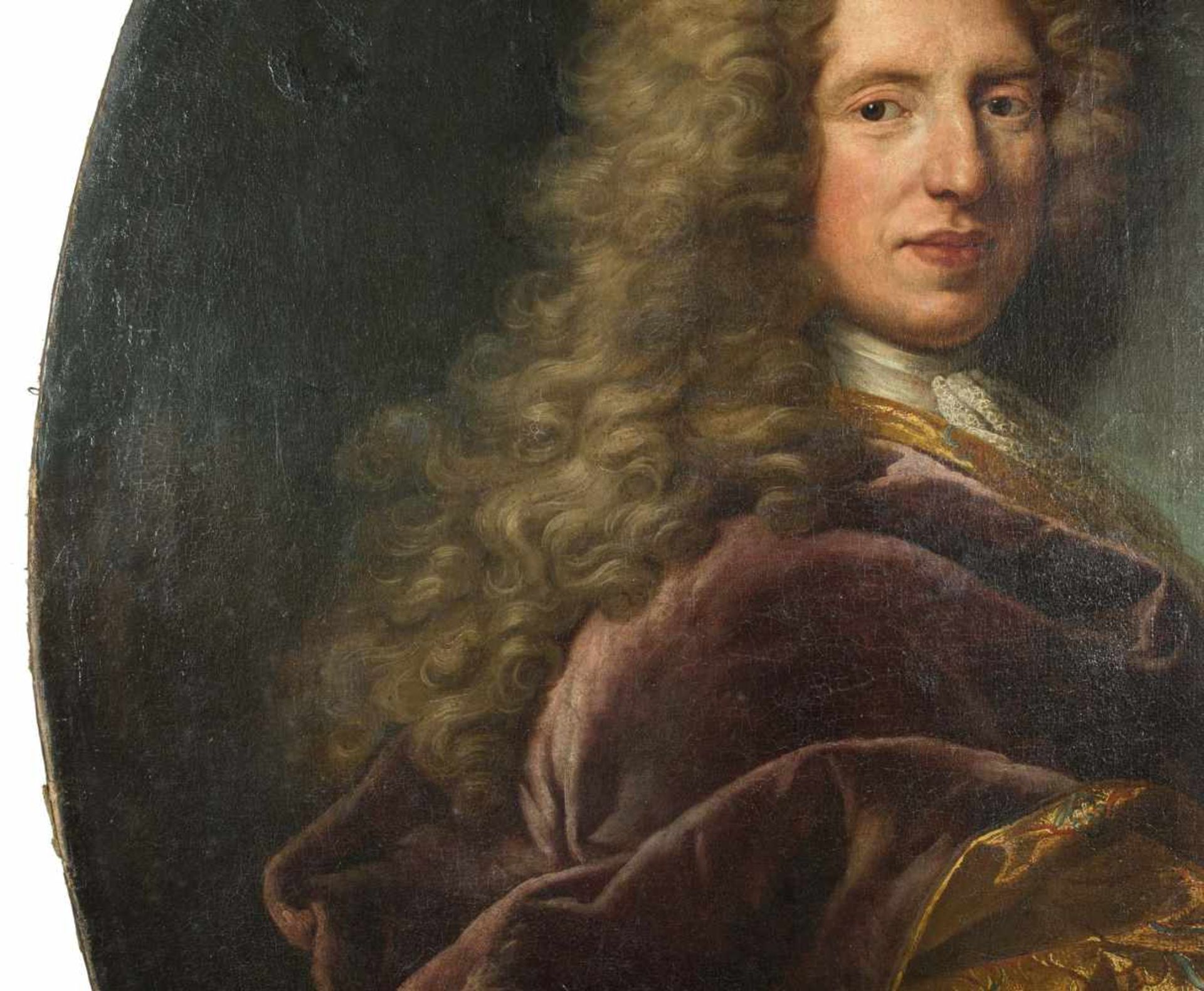 Rigaud, Hyacinthe(Perpignan 1659–1743 Paris)UmkreisHerrenportrait. Um 1710-15. Öl auf Leinwand. - Bild 3 aus 9