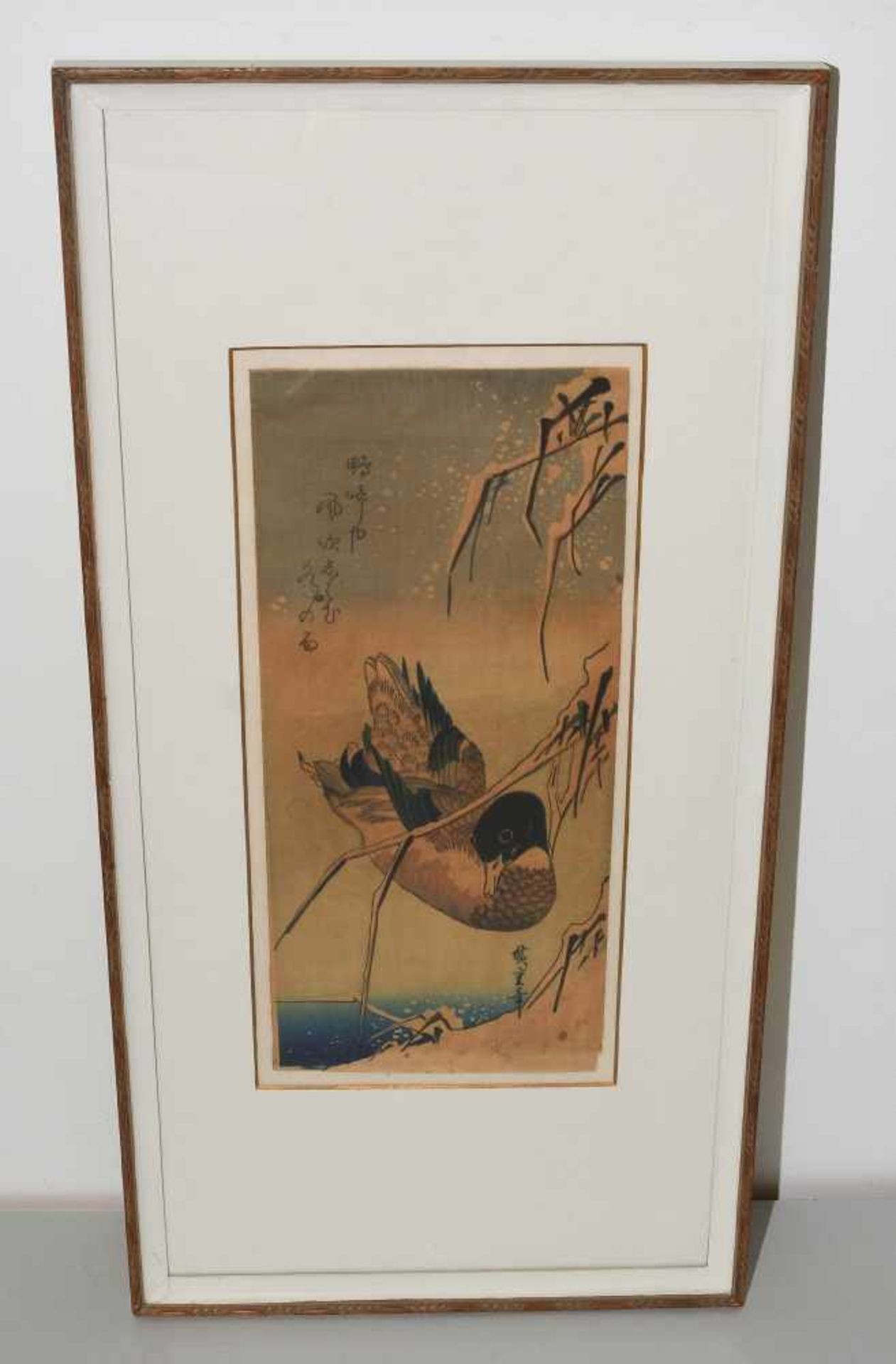 Lot: 2 Blätter von Hiroshige (1797–1858)Sechû Seri ni Kamo. Signiert mit rotem Siegel. 38x17 cm. - Bild 4 aus 18