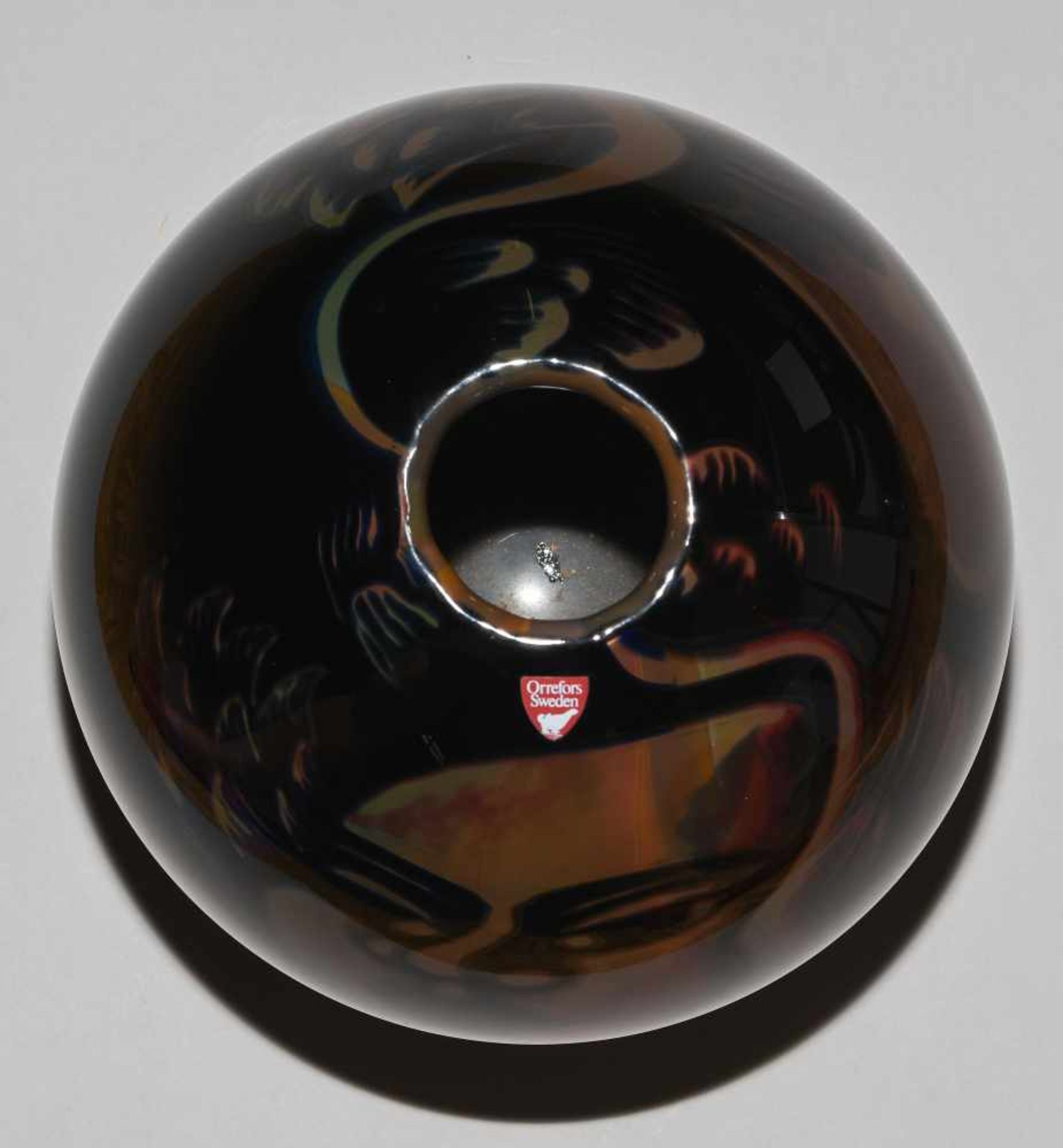 Eva EnglundGraal-Vase "Änglabarn". Orrefors Gallery. Entwurf 1988. Überfangglas, Dekor mit zwei - Bild 6 aus 7