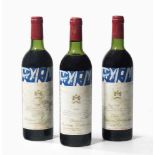 Chateau Mouton Rothschild1976. 1er Grand Cru. Pauillac. 3 Flaschen.- - -20.00 % buyer's premium on