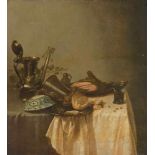 Kraen, Adriaen Jansz.(1619 Haarlem 1679)Frühstücksstillleben mit Rembrandt-Krug, Schinken und
