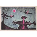 Tamayo, Rufino(Oaxaca 1899–1991 Mexico)"Observador de Pajaros". 1950. Farblithographie. 112/200.