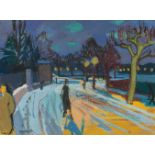 Christ, Martin Alfred(Langenbruck 1900–1979 Mallorca)"Winter am St. Albanrheinweg", um 1935. Öl