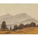 Zeller, Hans Arnold(Waldstatt 1897–1981 Teufen)"Spätherbst (Säntis und Altmann), Gäbris", 1943. Öl