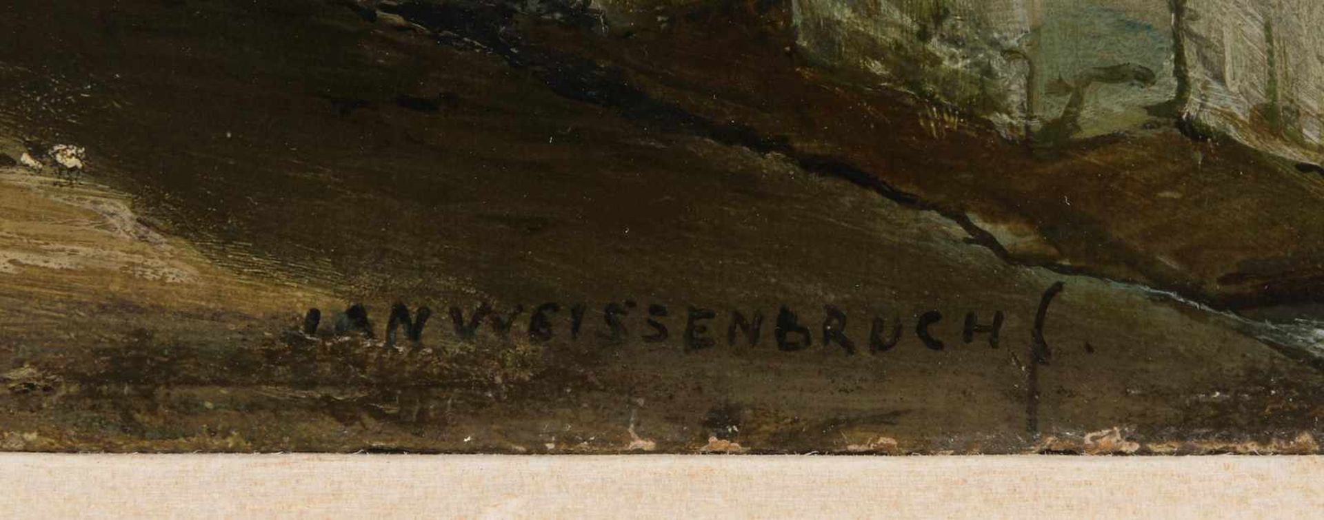 Weissenbruch, Jan(1822 Den Haag 1880) Culemborg, Innenhof beim Rathaus. Öl auf Holz. Unten rechts - Bild 4 aus 5