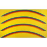 Simpson, David(geboren in Berkeley, CA 1928) "Four Rainbows". 1965. Acryl auf Leinwand. Verso