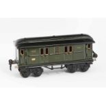 Märklin-Postwagen "1869"Deutschland, um 1929. Blech, farbig lackiert. Spur 0. 4-achsig. Nr. 1869,