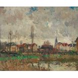 Gall, François(Kolozsvar 1912–1987 Paris)"Village au bord de l'eau, près de Martel-en-Quercy".