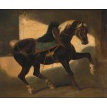 Géricault, Théodore(Rouen 1791–1824 Paris)UmkreisPferd im Profil. Öl auf Leinwand. 54x65 cm.- Ohne