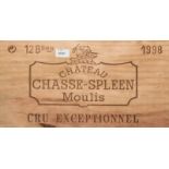 Chateau Chasse Spleen1998. Cru Exceptionnel. Moulis. Orig. Holzkiste. 12 Flaschen.- - -20.00 %