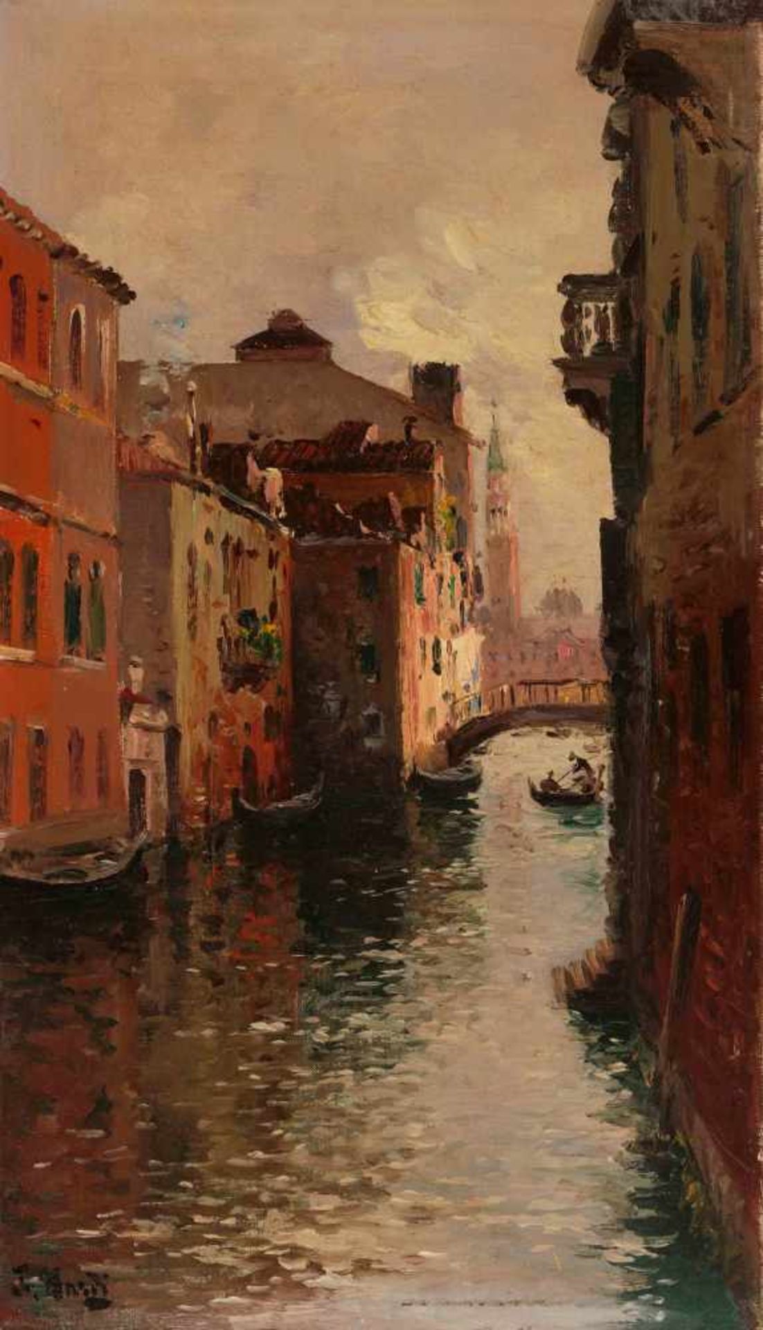 Nardi, François (Nizza 1861–1936 Toulon)Kanal in Venedig. Öl auf Leinwand. Unten links signiert,