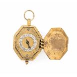 Einzeiger-Anhängeuhr Ohne MarkeKleine achteckige Einzeiger-Spindel-Anhängeuhr 1580-1620 mit