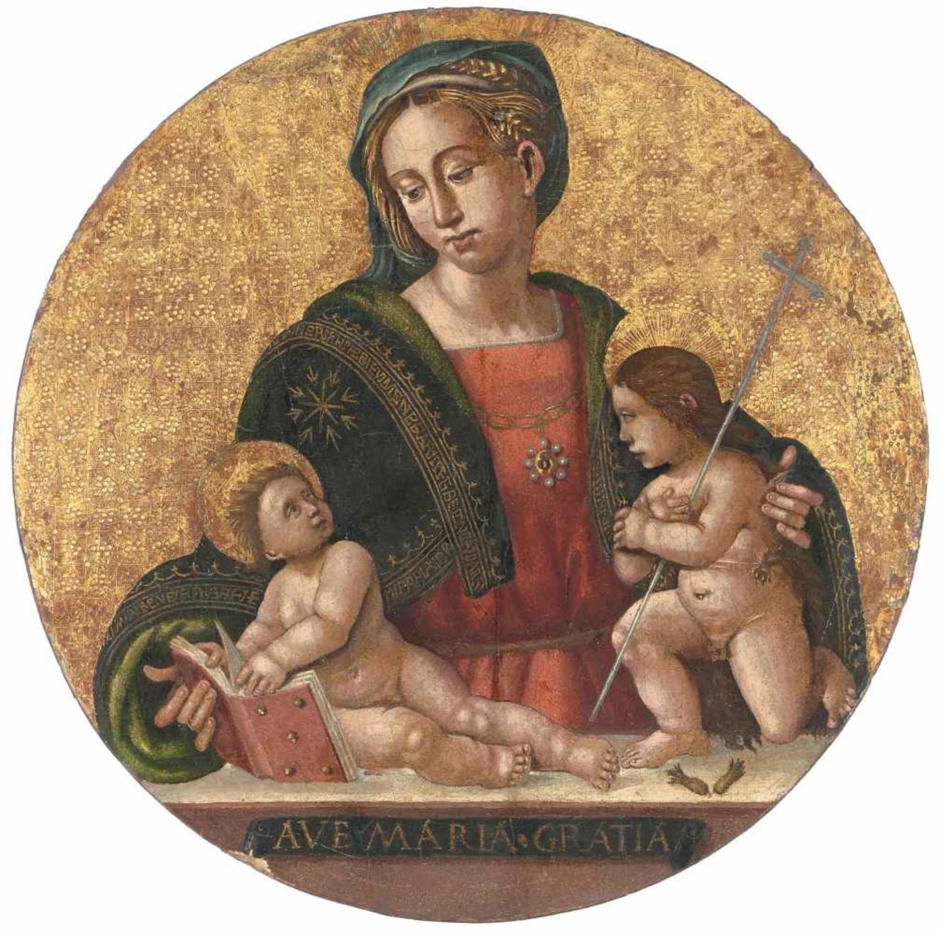 Fasolo, Lorenzo(Pavia 1463–1518 Genua)UmkreisHalbfigur der Madonna mit dem Johannesknaben und dem