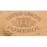 Chateau L'Enclos1997.Pomerol. Orig. Holzkiste. 12 Flaschen.- - -20.00 % buyer's premium on the