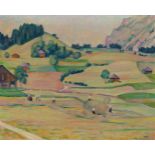 Cardinaux, Emil(1877 Bern 1936)"Sommerlandschaft", 1919. Öl auf Leinwand. Unten rechts signiert