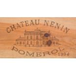 Chateau Nenin1994. Pomerol. Orig. Holzkiste. 12 Flaschen.- - -20.00 % buyer's premium on the