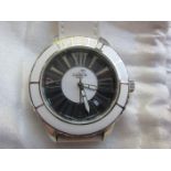 COBRA : montre femme diamètre 39mm, bracelet cuir blanc, neuve. -