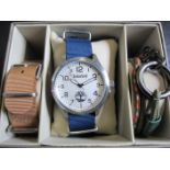 TIMBERLAND : montre homme diamètre 45mm, bracelet tissu bleu + un bracelet tissu [...]