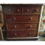 A 19th Century Mahogany Chest of Drawers. H114cm X W110cm X D56cm.