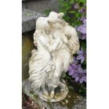 A Stone Figural group of Lovers.