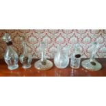 A quantity of Decanters along with labels.