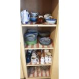 The contents of Cupboard to include various Irish and other Pottery and Delph.