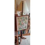 A 19th Century Mahogany Pole Screen with a tapestry insert. H164cm.