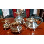 A good Silver Plate Teaset for four.