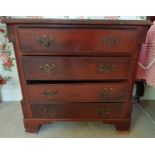 A really lovely pair of 19th Century Mahogany Miniature Chests with columned corners and four