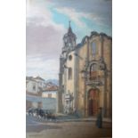 A 19th Century Oil on Canvas of a street scene signed Harold Prynne. The artist was at one time