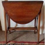 An Edwardian Inlaid miniature Dropleaf Table. H70cm.