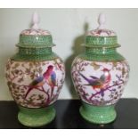 A pair of Oriental style Ginger Pots.