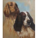 A 20th Century Watercolour of two Spaniels. L53cm X W46cm.