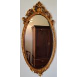 An early 20th Century Plaster Gilt Mirror. L86cm X W41cm.