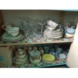 A good quantity of Indian Tree Pattern Dinnerwares along with other Teawares along with glasses on