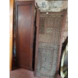 A good Oriental Hardwood Screen (foot broken) along with various 19th Century and later wardrobe