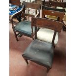 A 19th Century Mahogany Carver along with two other Early 19th Century Chairs.