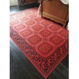 A really good Burgundy repeating pattern Rug.