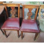 A pair of Pitch Pine Chairs.