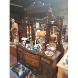 A 19th Century Walnut Mirror Back Sideboard.