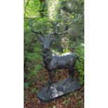 A large cast Iron Standing Stag.