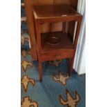 A 19th Century Mahogany two tiered Side Table. W 33 D 33 H 66cm.