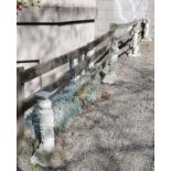 A lovely set of four Stone Pillars of Children sitting on a stand. (1 child missing).