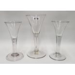 Three Georgian Glass Goblets.