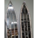 A pair of Mock Gothic Windows. 120cms high.