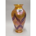 An Art Nouveau Style Iridescent Vase.