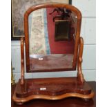 A Victorian Mahogany Crutch Mirror.