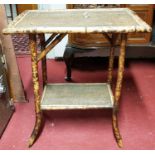 A Victorian Bamboo Side Table.